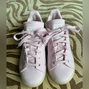 Adidas Women's Stan Smith Light Pink Fabric Primeblue Sneakers size 5